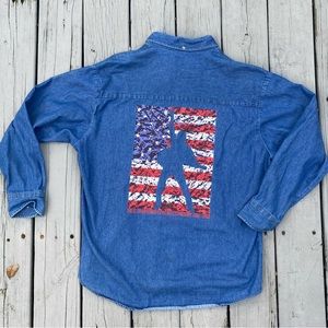 neil diamond vintage concert button down